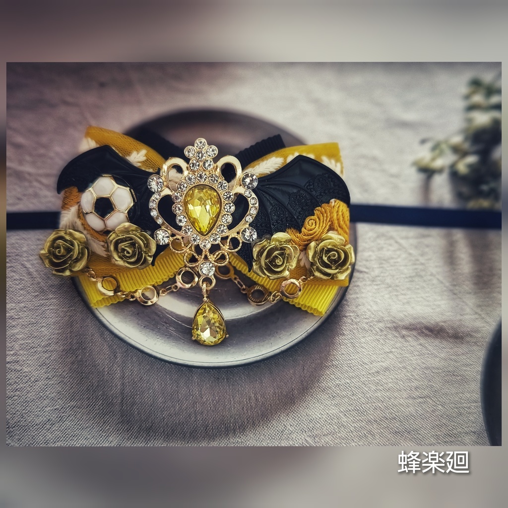 SALE始めました! 非公式 ブルーロック キャラクター あくまver. 大正浪漫風ぬいぐるみ用リボンアクセサリー