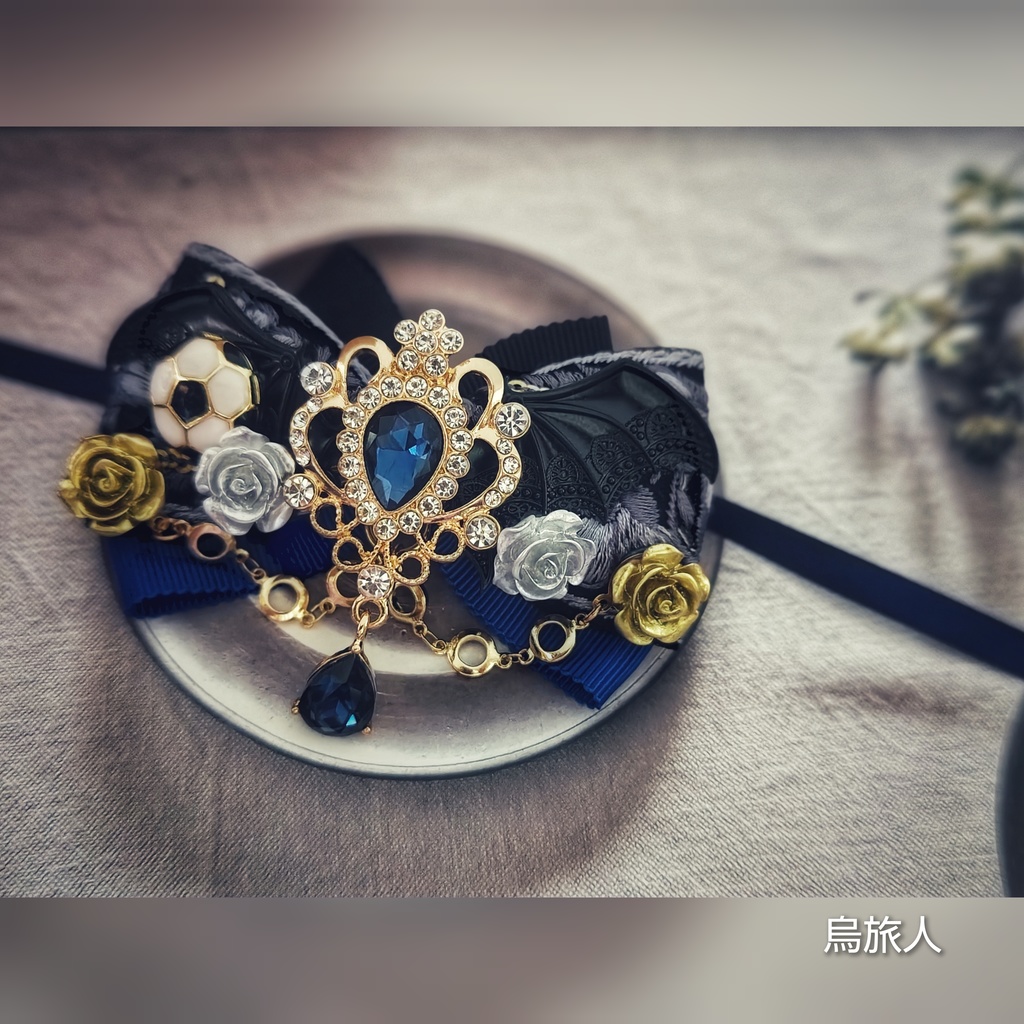 SALE始めました! 非公式 ブルーロック キャラクター あくまver. 大正浪漫風ぬいぐるみ用リボンアクセサリー