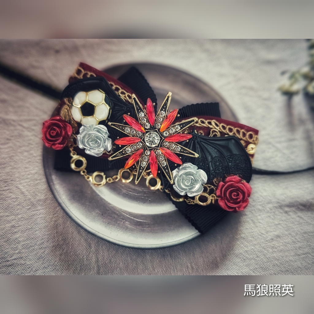 SALE始めました! 非公式 ブルーロック キャラクター あくまver. 大正浪漫風ぬいぐるみ用リボンアクセサリー