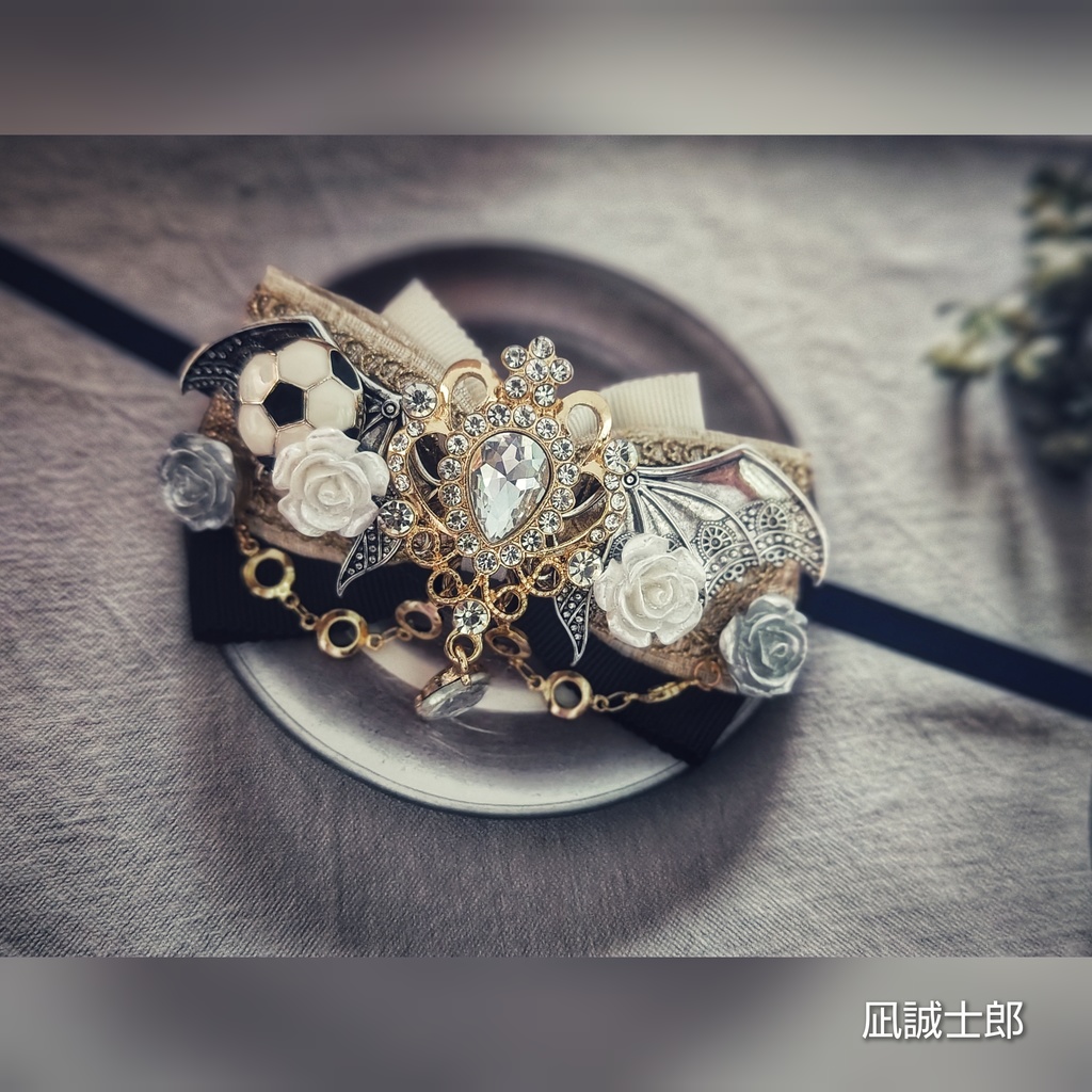 SALE始めました! 非公式 ブルーロック キャラクター あくまver. 大正浪漫風ぬいぐるみ用リボンアクセサリー