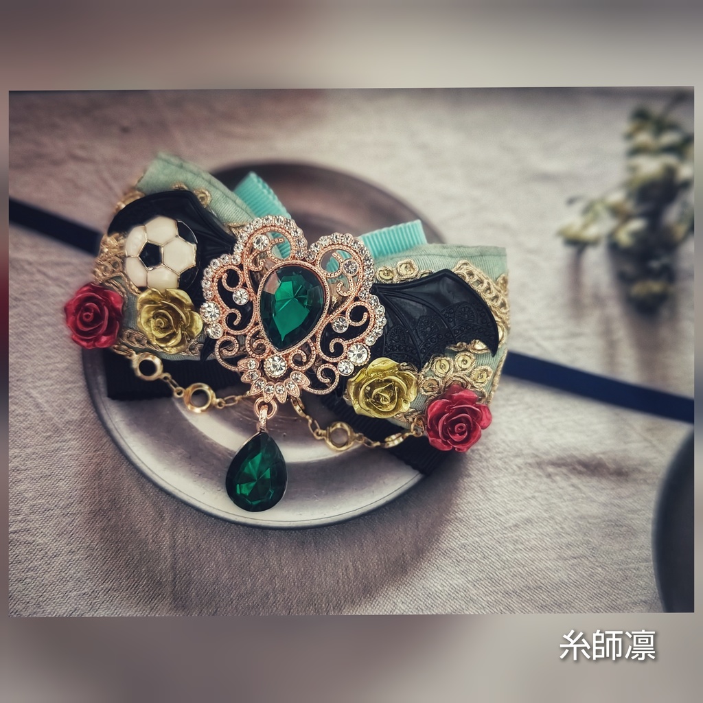 SALE始めました! 非公式 ブルーロック キャラクター あくまver. 大正浪漫風ぬいぐるみ用リボンアクセサリー