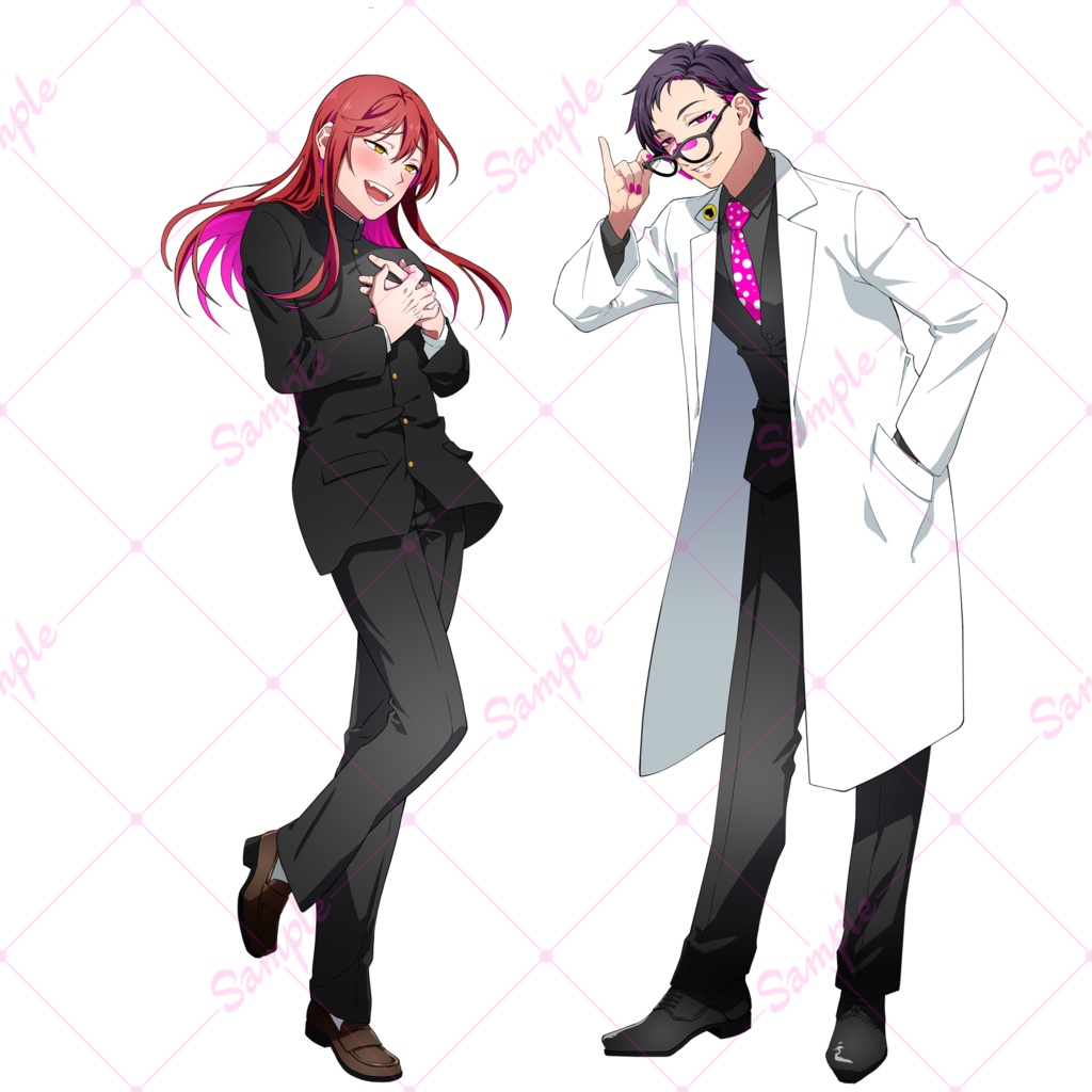 【受注生産】白衣桃+&メロつきスクラ【アクリルスタンド】