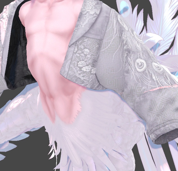 【妙楽鳥】羽毛スカート + 傷なしボディテクスチャ