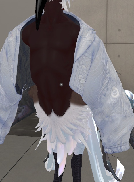 【妙楽鳥】羽毛スカート + 傷なしボディテクスチャ