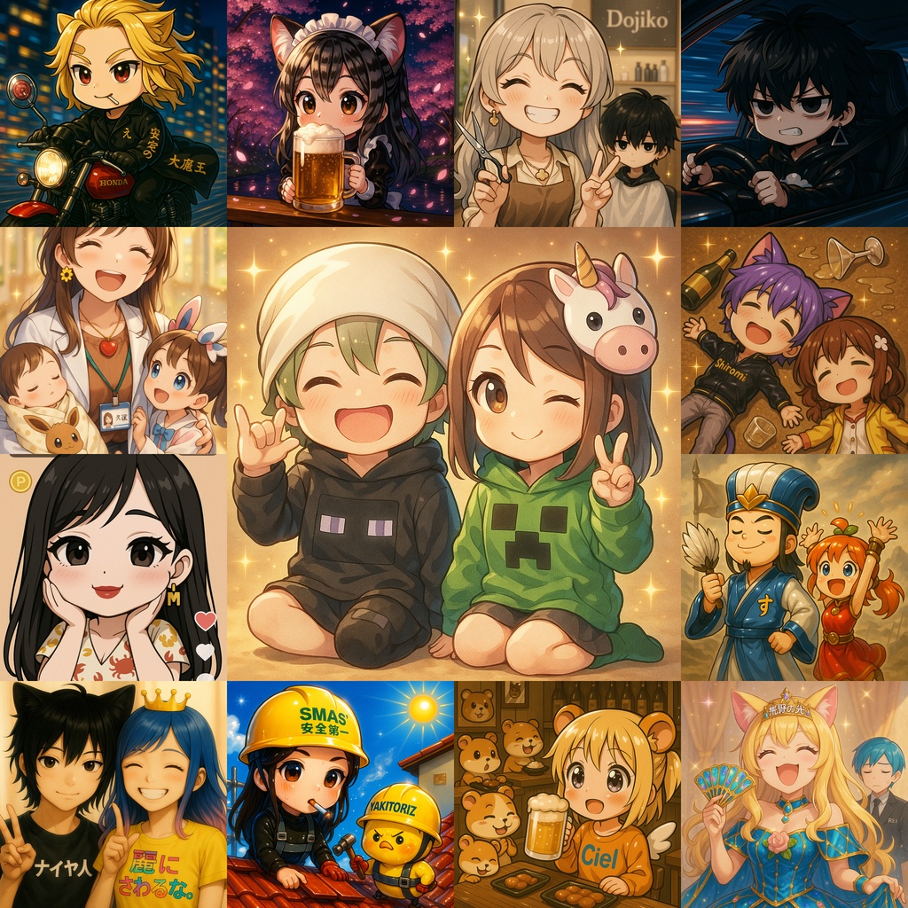 笑顔になる日常イラスト🎁 アイコン&プチアニメ対応!