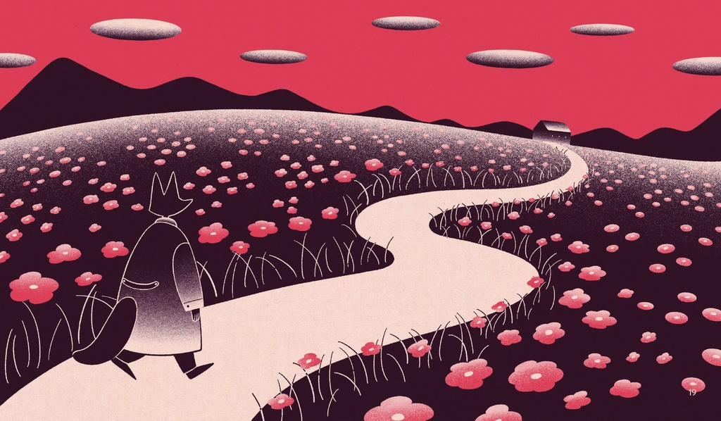 リソグラフきつねポストカード（道）