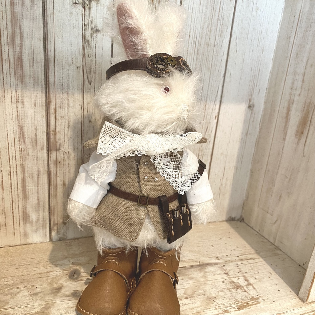 ぬいぐるみテディベア 銀色月の月兎・月優斗くん