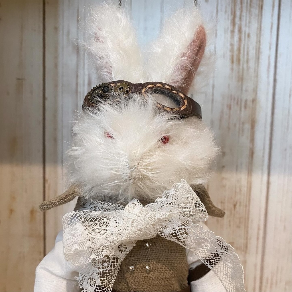 ぬいぐるみテディベア 銀色月の月兎・月優斗くん