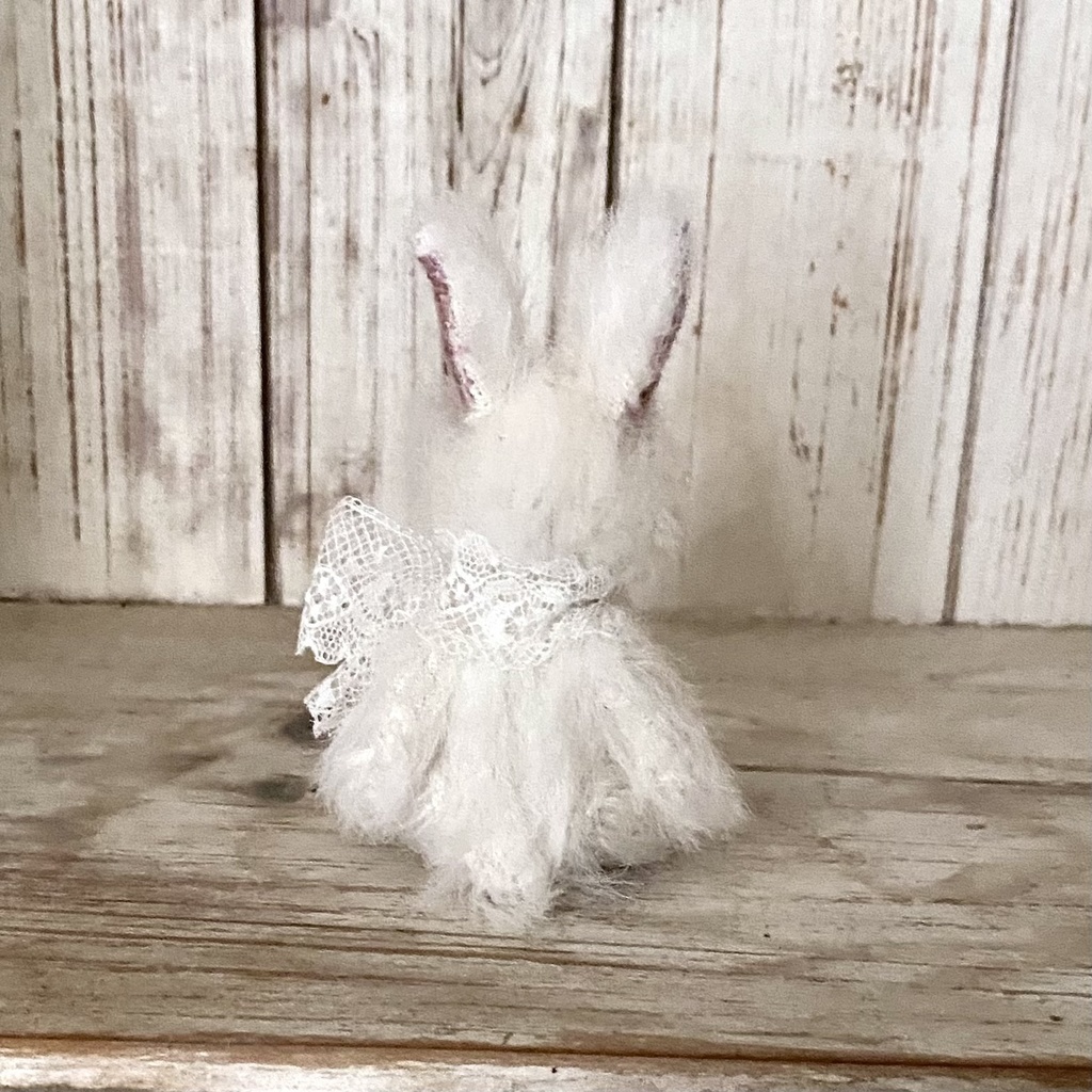 ミニテディベア(うさぎ)作品 銀色月のpetitうさぎ