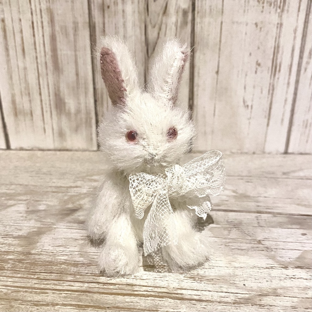 ミニテディベア(うさぎ)作品 銀色月のpetitうさぎ