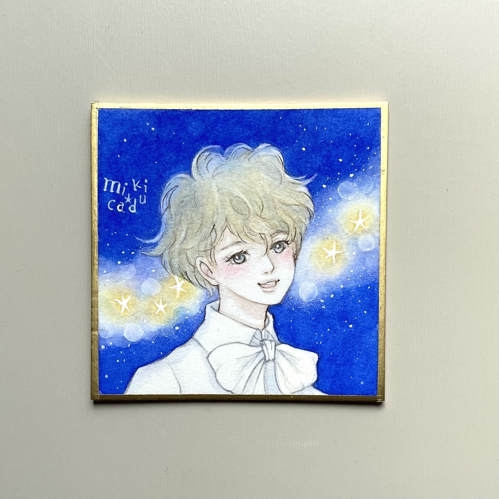 豆色紙水彩画　A