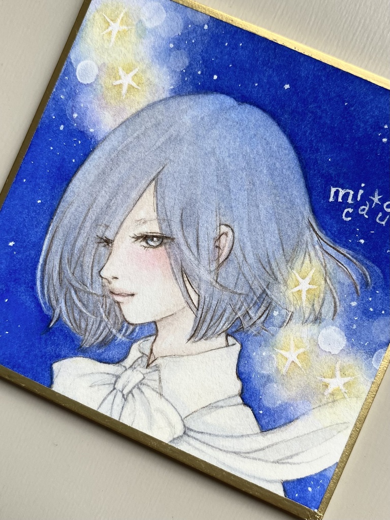 豆色紙水彩画 B
