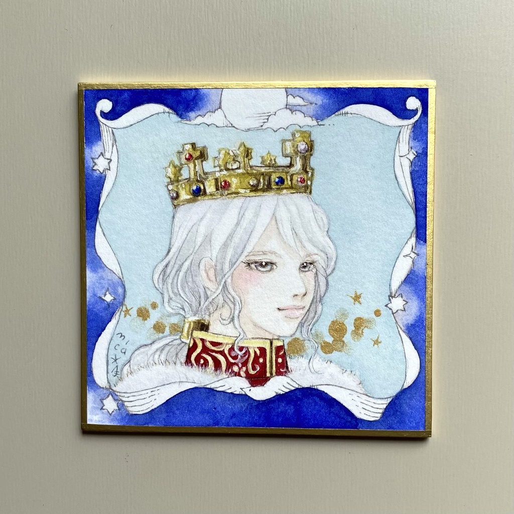 豆色紙水彩画　D