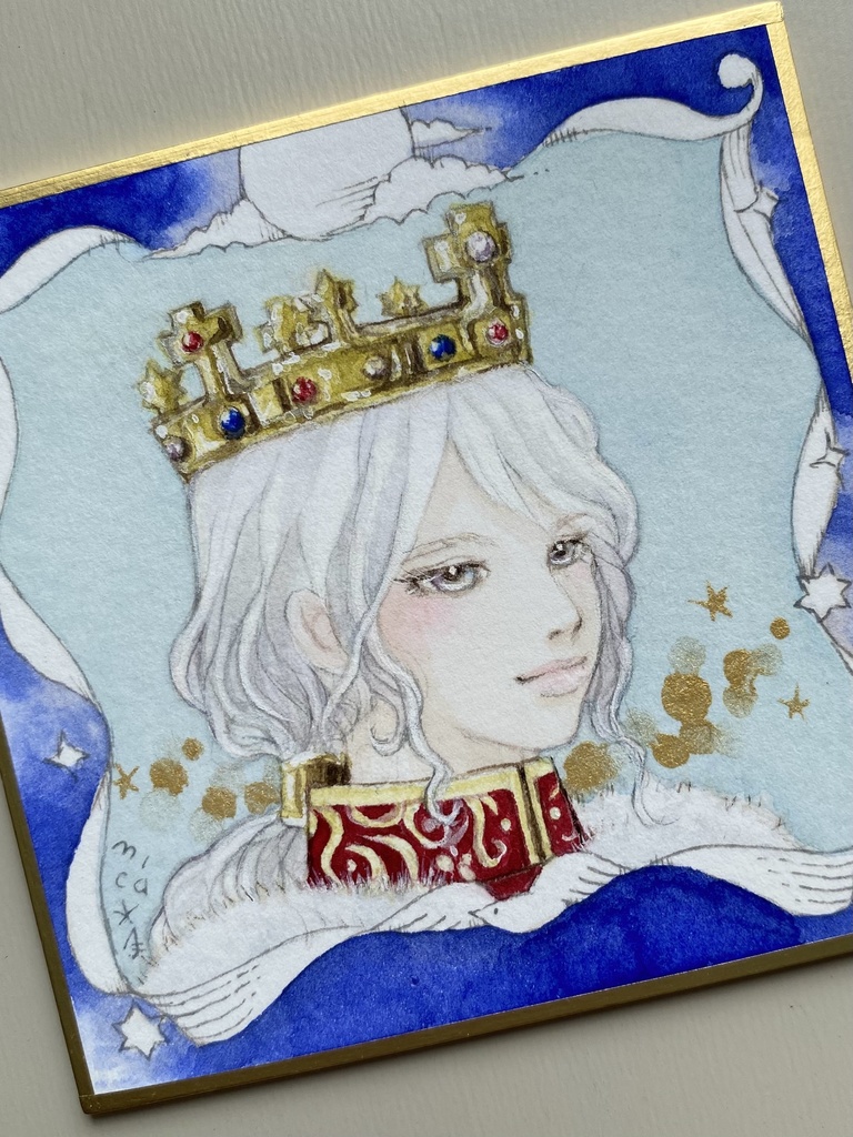 豆色紙水彩画 D