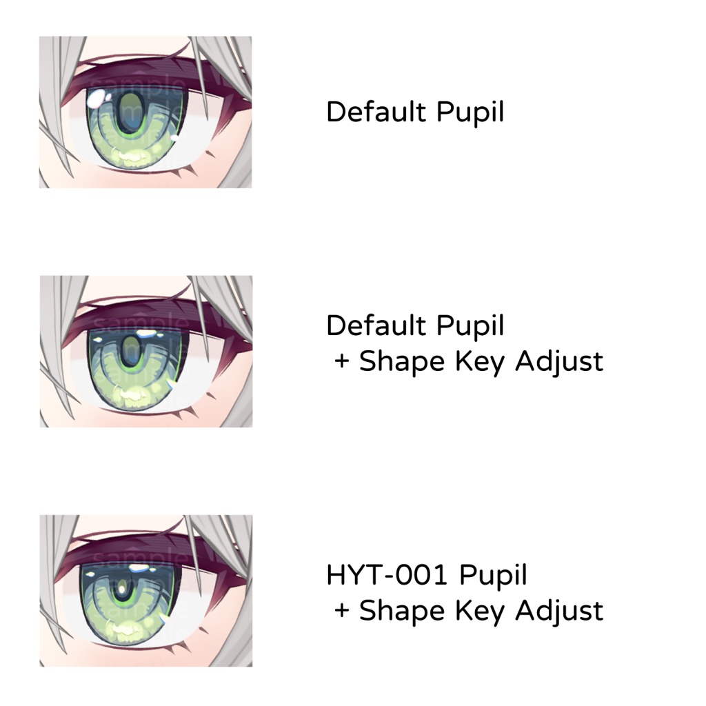 【ミルティナ】Eye Textures 目テクスチャ10色セット【HYT-001】【PSDカスタム対応】