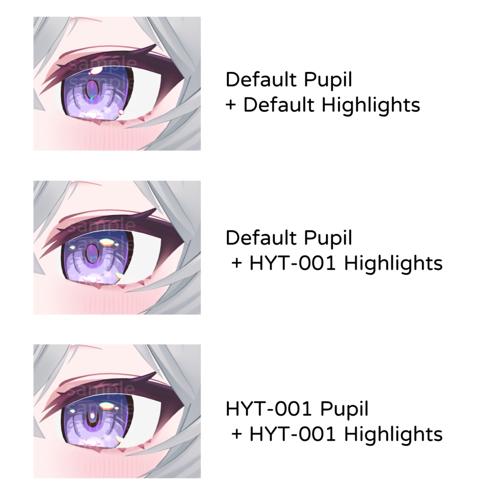 【りる】Eye Textures 目テクスチャ10色セット【HYT-001】【PSDカスタム対応】
