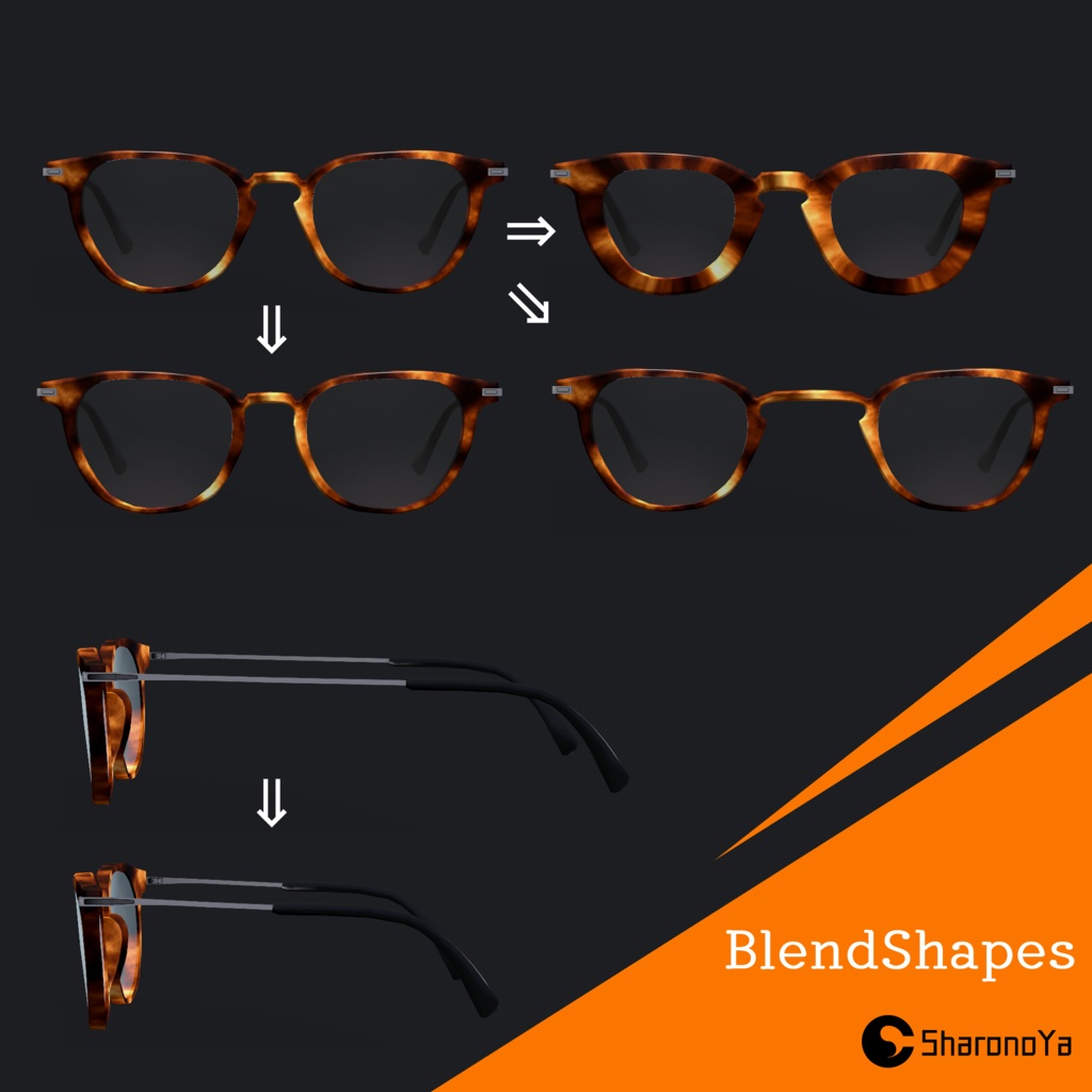 キーホールブリッジの眼鏡(SHG-21-1001_keyhole)