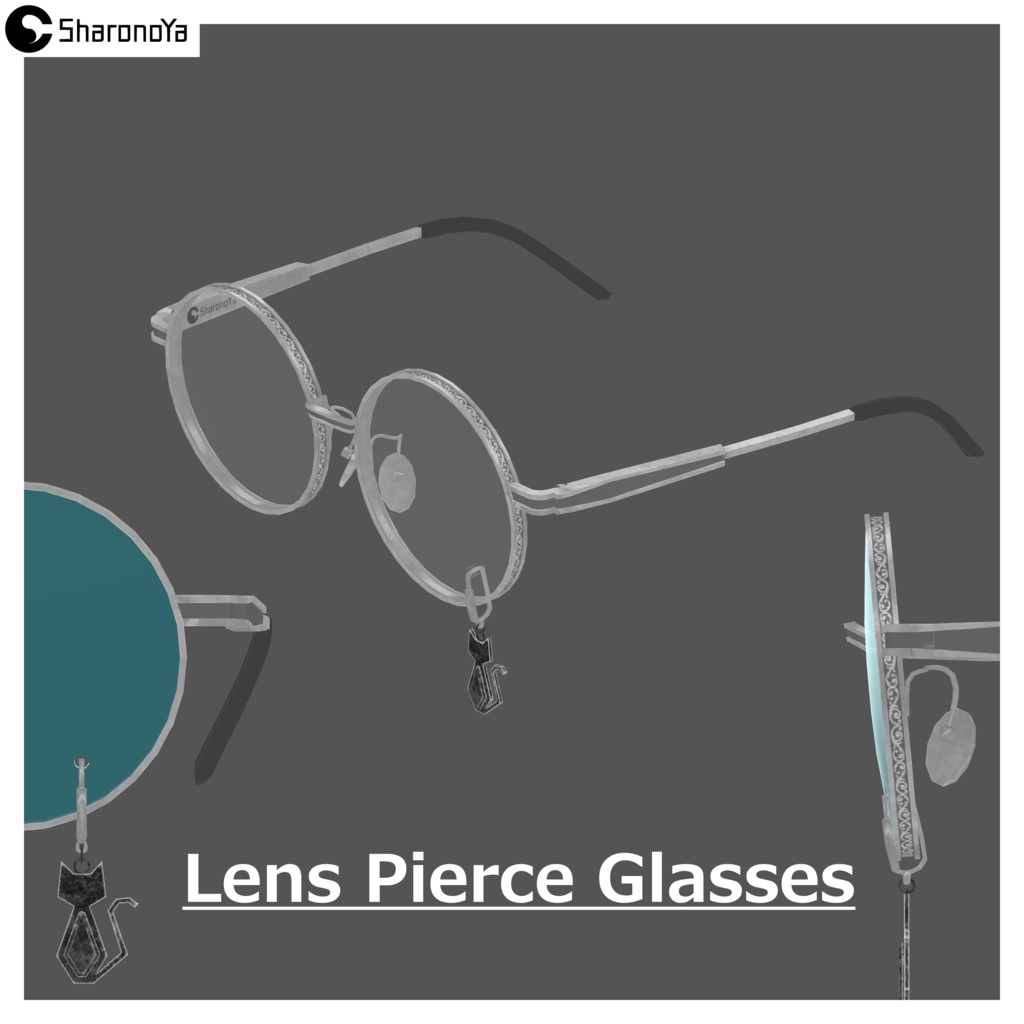 [眼鏡]レンズピアスグラス(SHG-25-1201_pierce)