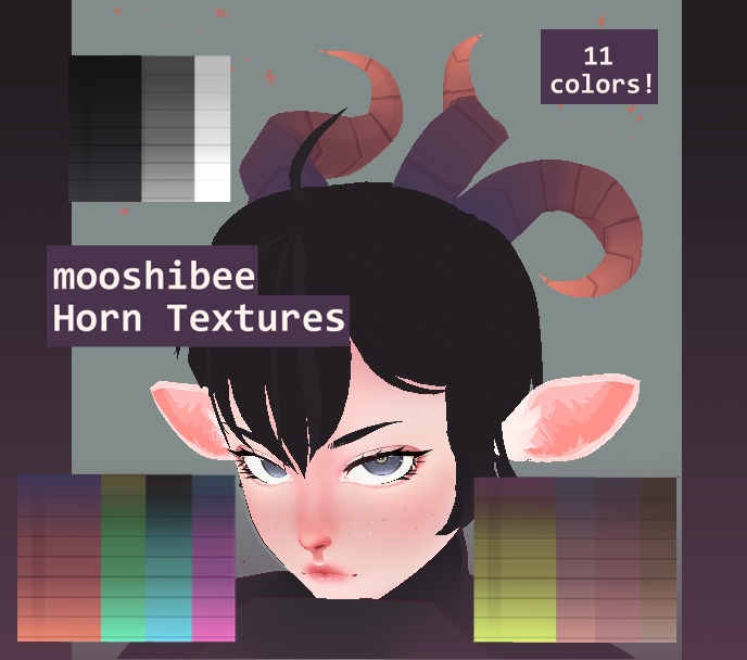 mooshibee Horn Textures -VRoid Hair Texture