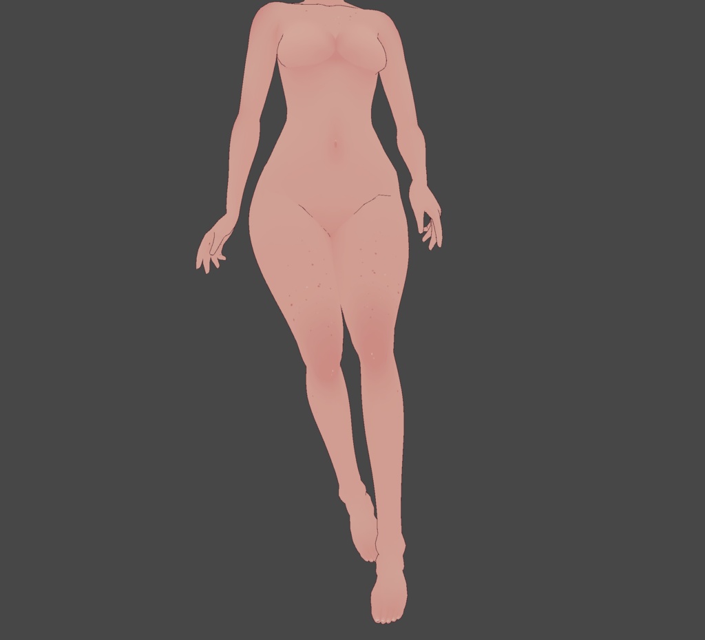 Soft Girl Skin Texture for VRoid (Face and Body)