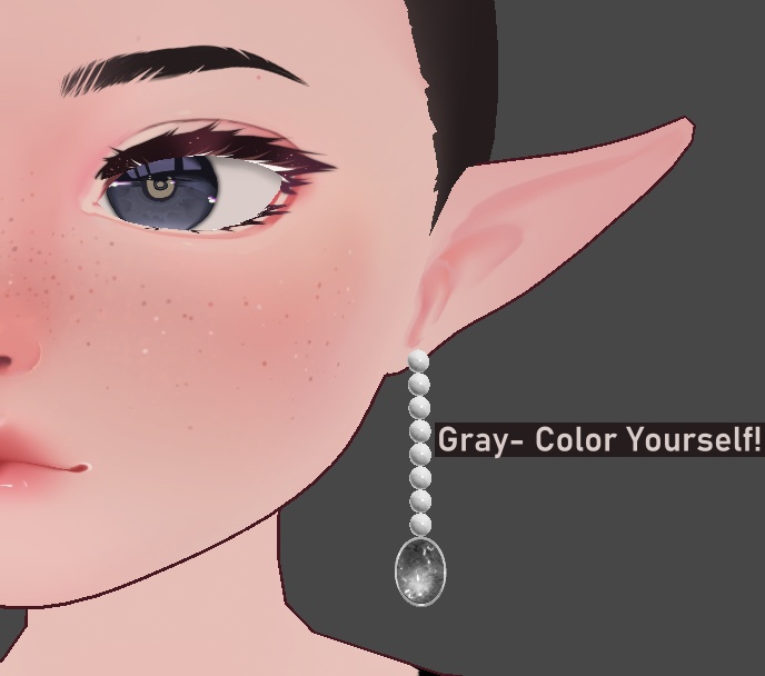 Dragon Opal Earrings - VRoid Hair Texture
