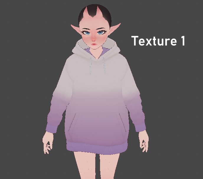 Simple Ombré Hoodie - VRoid