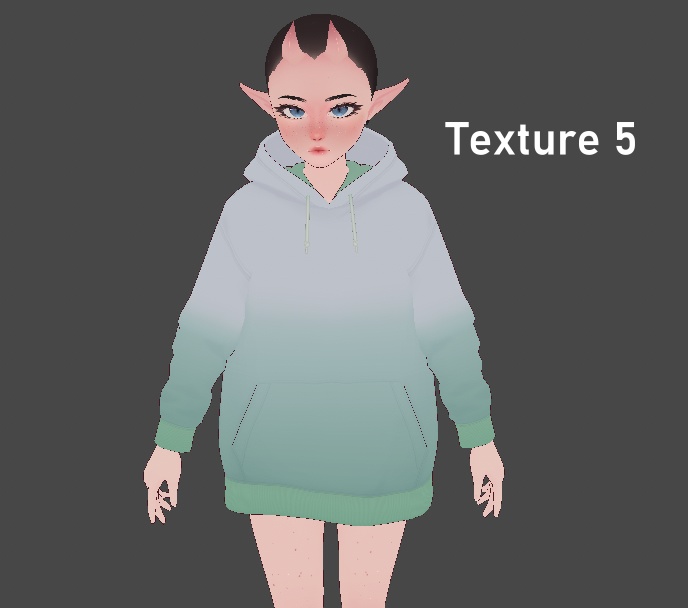 Simple Ombré Hoodie - VRoid