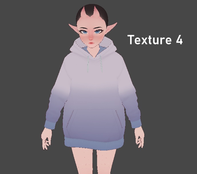 Simple Ombré Hoodie - VRoid