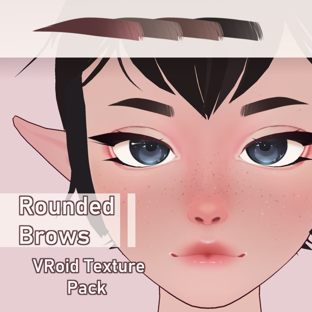 Rounded Brows - VRoid Texture Pack