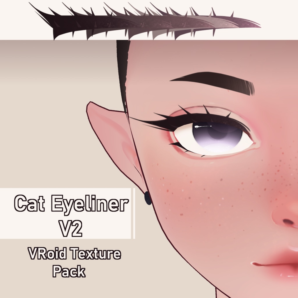 Cat Eyeliner V2 - VRoid Texture Pack