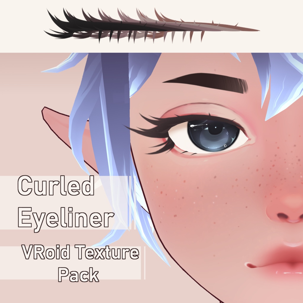 Curled Eyeliner - VRoid Texture Pack
