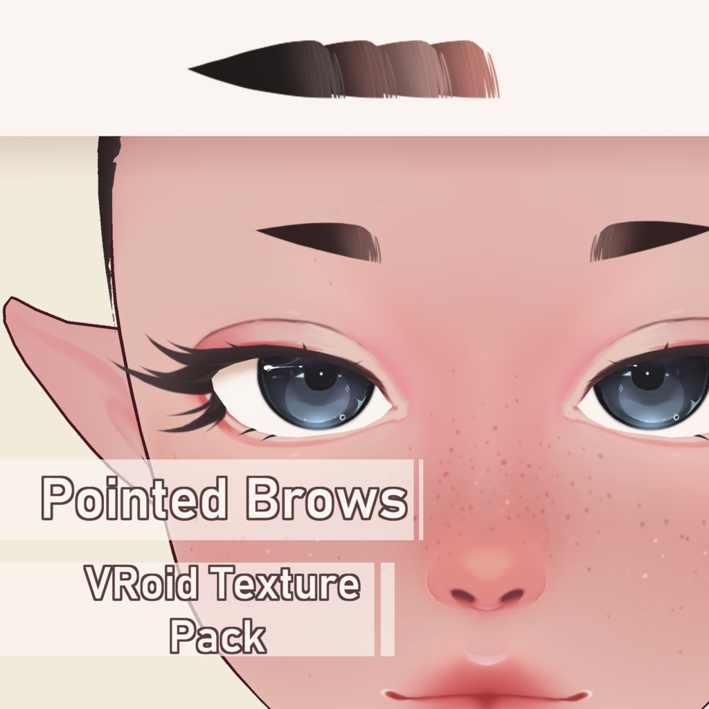 Pointed Brows - VRoid Texture Pack