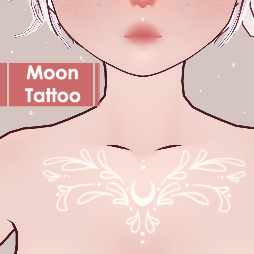 Moon Chest Tattoo - VRoid Texture