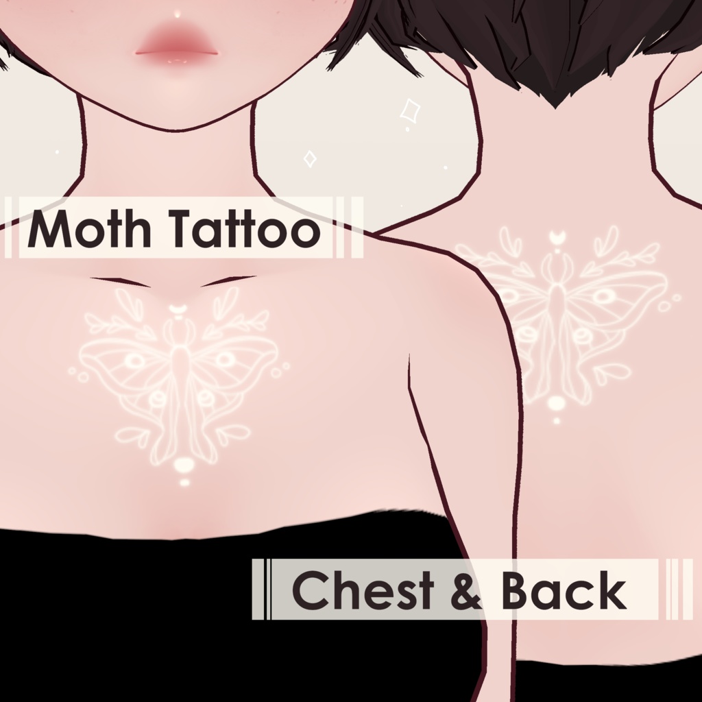 Moth Tattoo - VRoid Texture