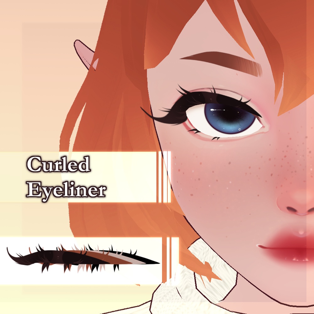 Curled Eyeliner - VRoid Texture