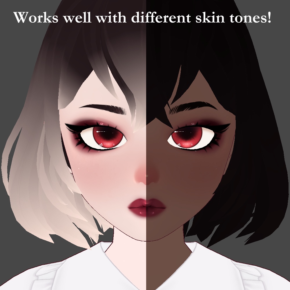 Vampire Makeup - VRoid Face Overlay