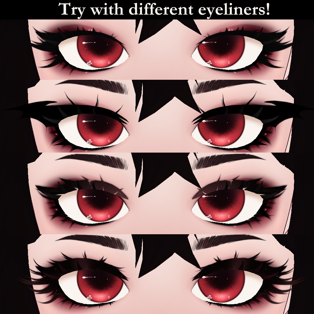Vampire Makeup - VRoid Face Overlay