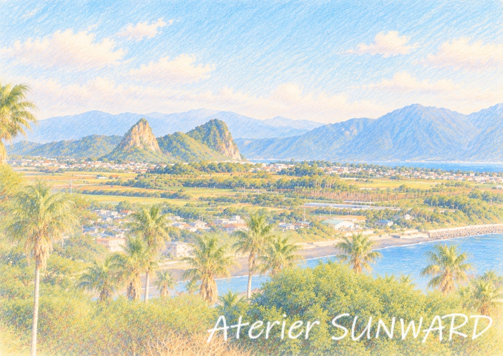 開聞岳から見たスヌーピー山