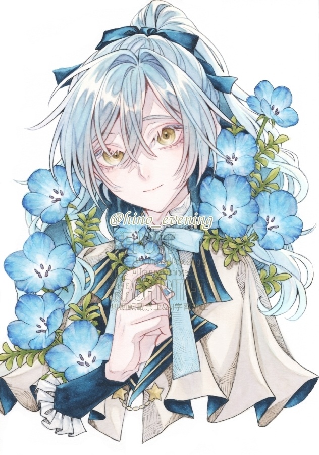 【B6原画】ビオラ【ネモフィラシリーズ】