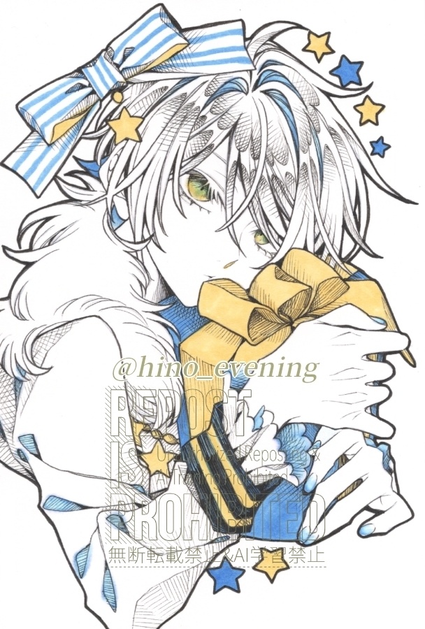 【ハガキ原画】クリスマスアスター