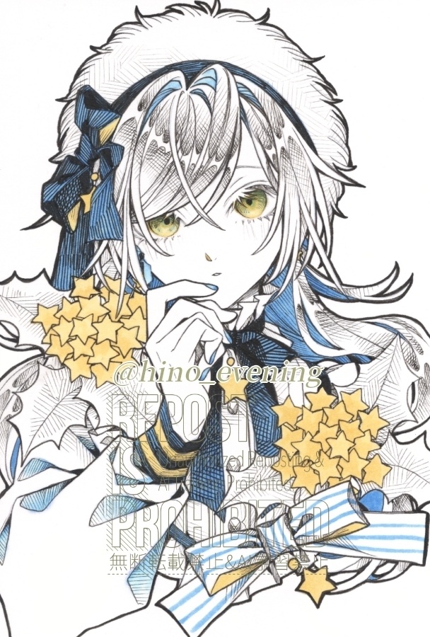 【ハガキ原画】クリスマスビオラ