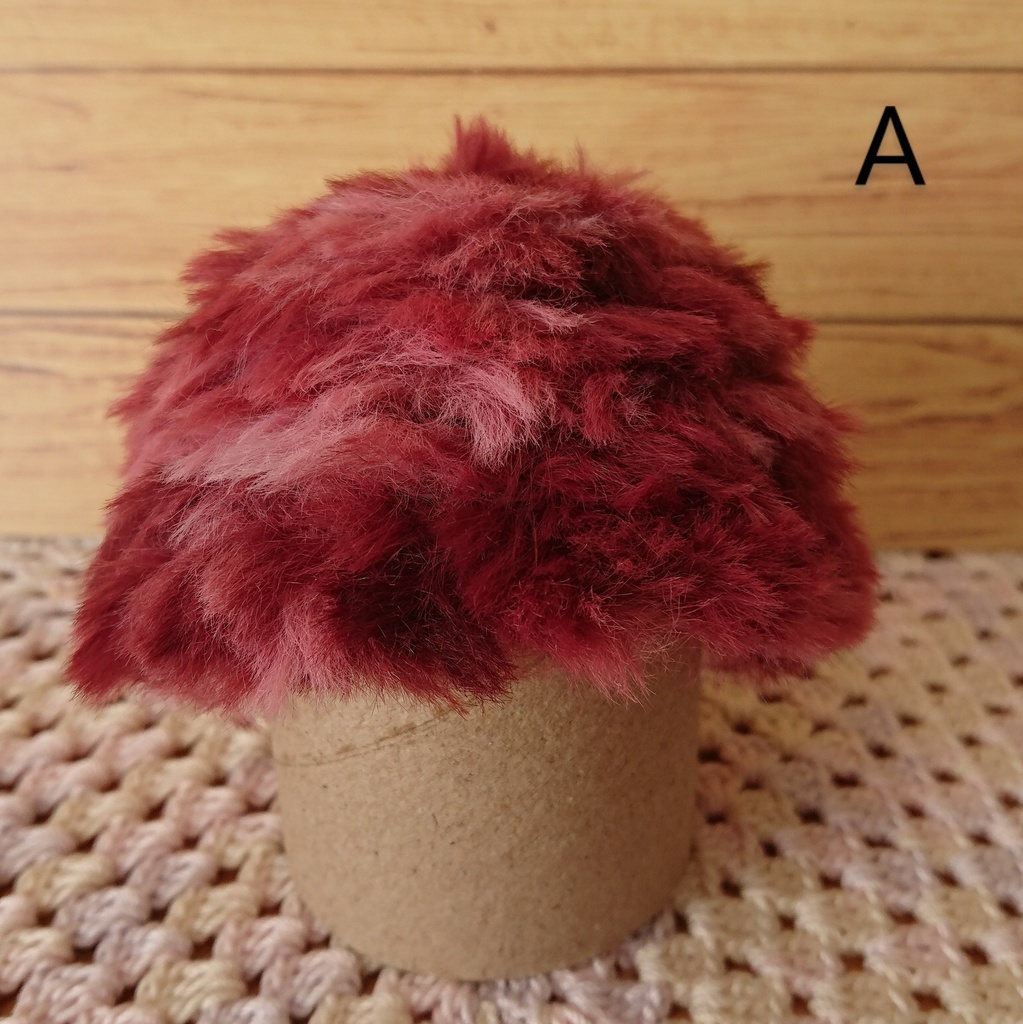 ふわふわファーニット帽