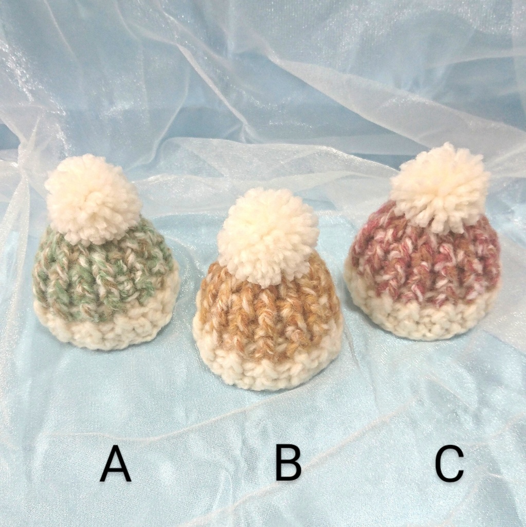 マカロンカラーニット帽