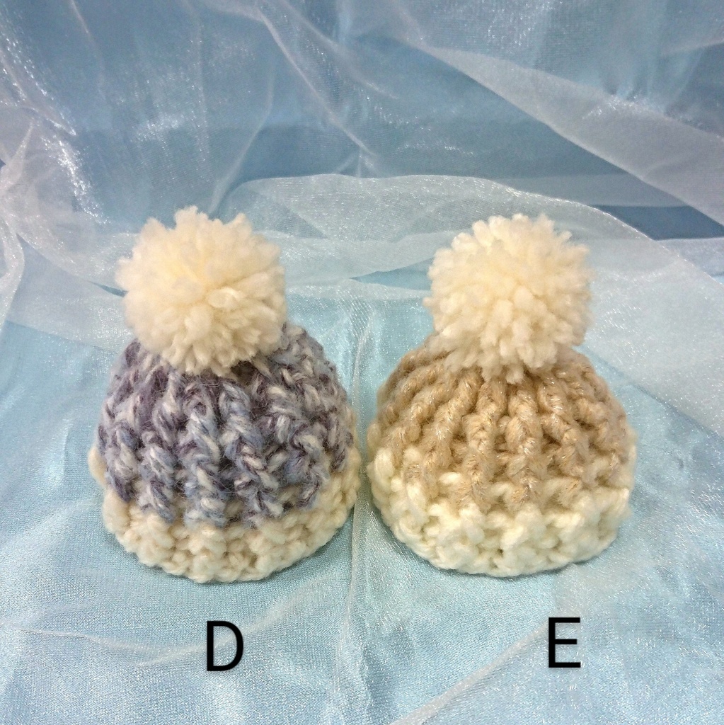 マカロンカラーニット帽