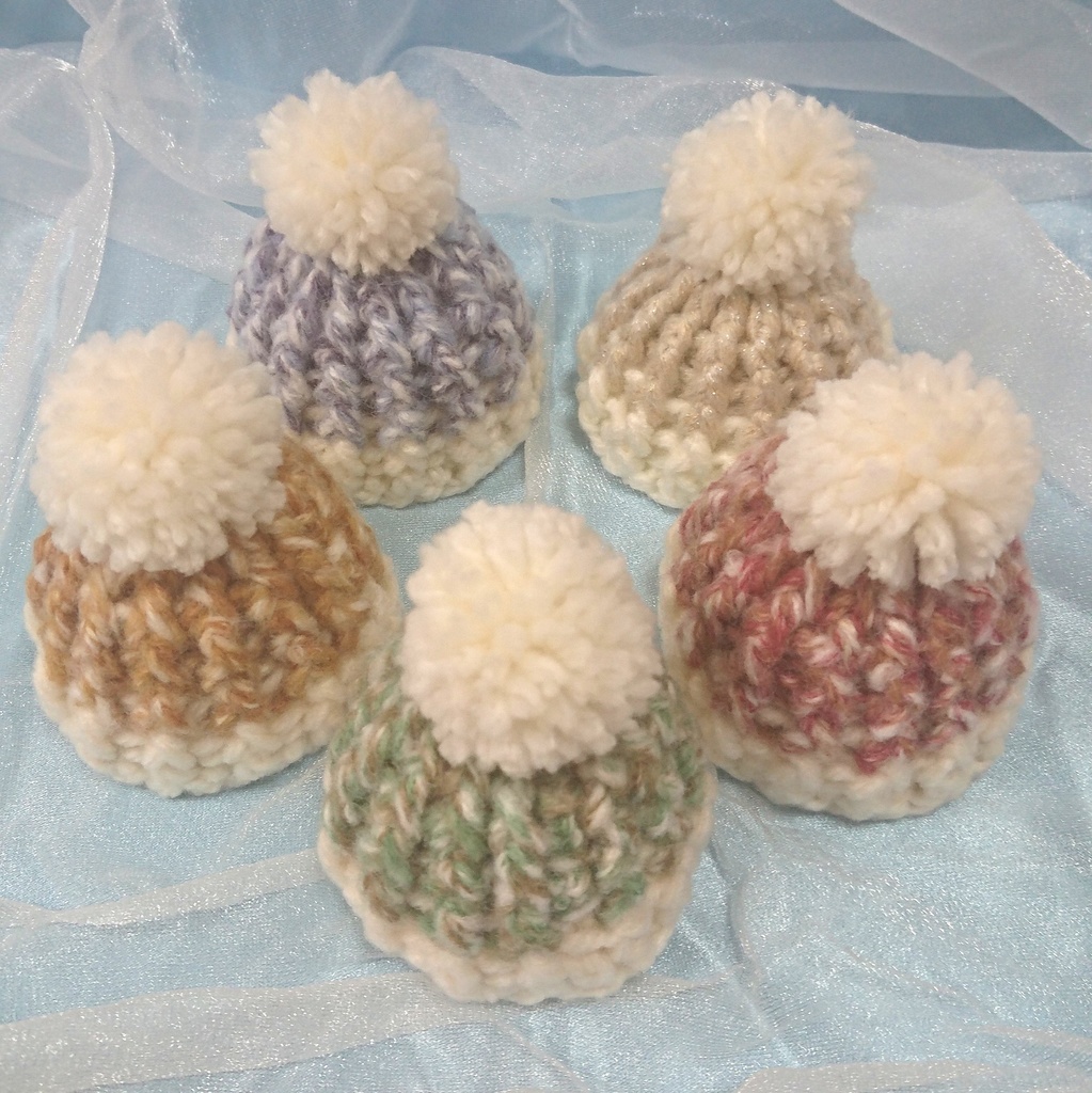 マカロンカラーニット帽