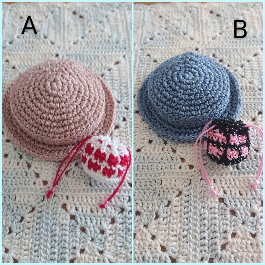 カンカン帽(巾着バッグ付き)