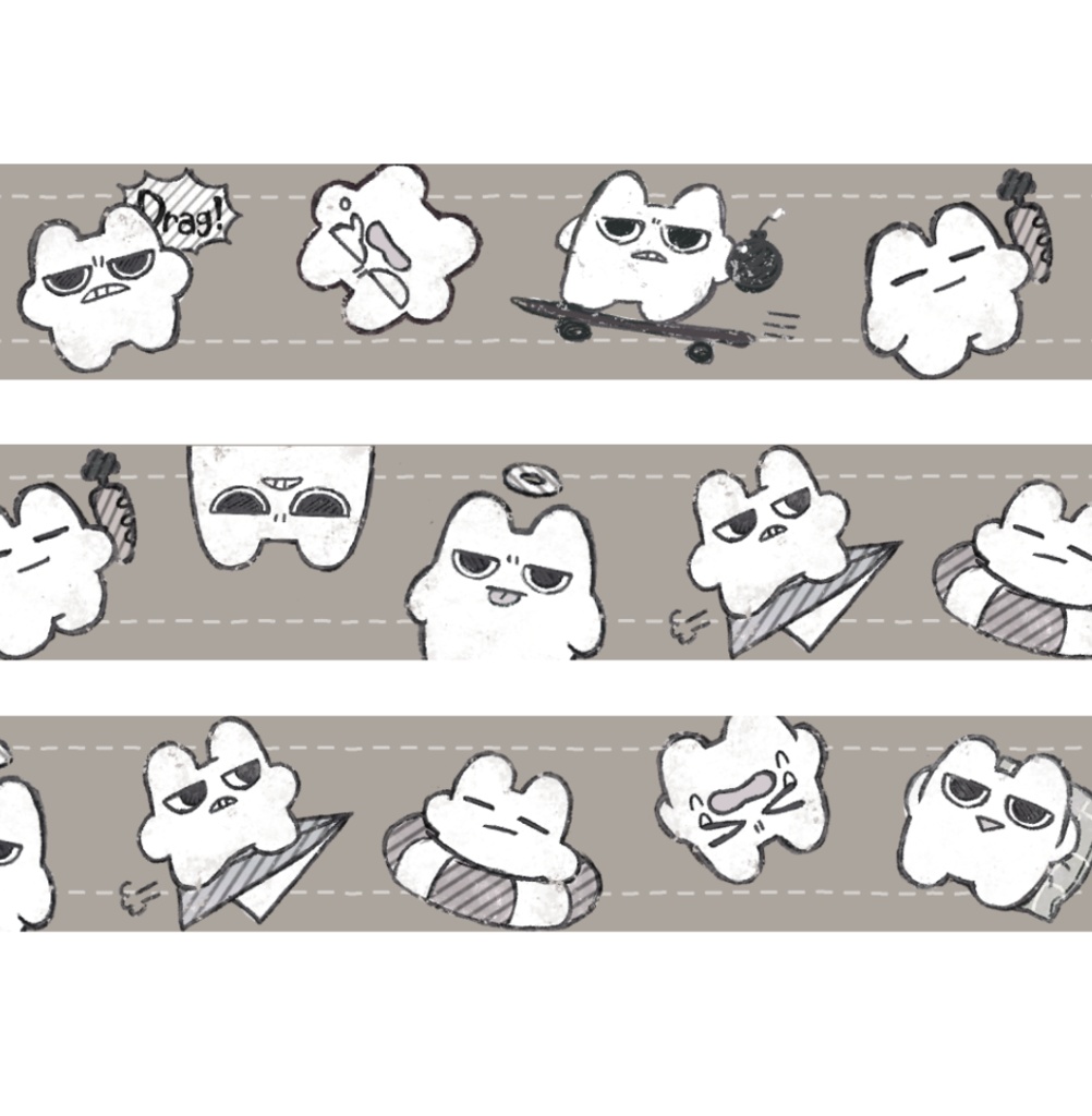 だるうさマスキングテープ