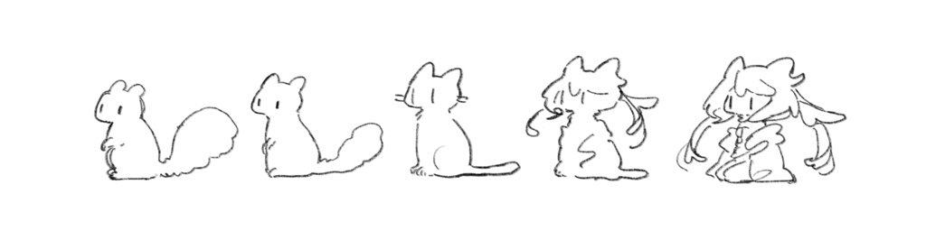 【非公式】🐿🐈🐝Tシャツ・線画