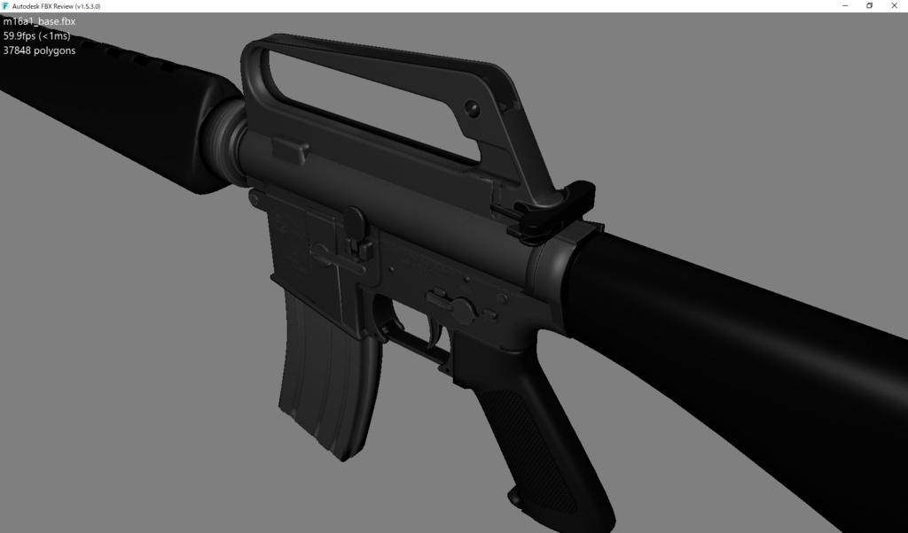 M16A1 5.56mm rifle 3D-model