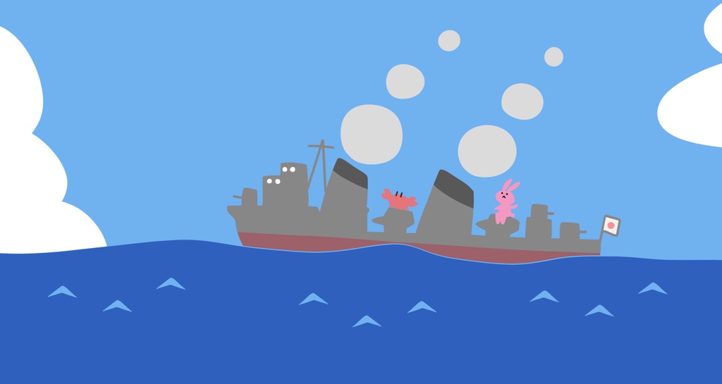 蟹さん&兎さんペンケース